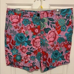 Talbots Floral Women's Shorts - Pink and Teal